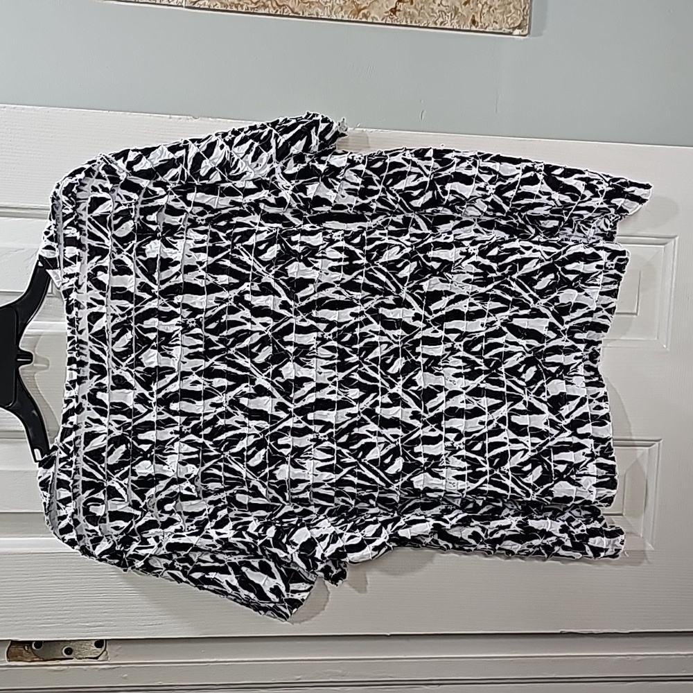 Black and White Ruffle Top - Picture 9 of 11